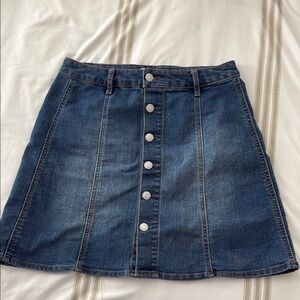 Mossimo Supply Co. Silver Tan Mini A-Line Skirt